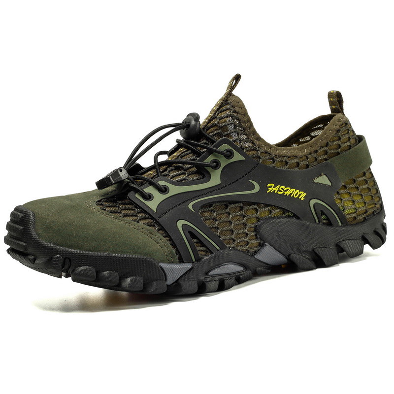 Quick-drying breathable water shoes men's mesh outdoor hiking shoes wear-resistant rubber